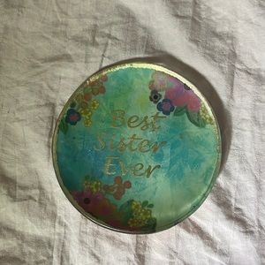 Small glass jewelry holder